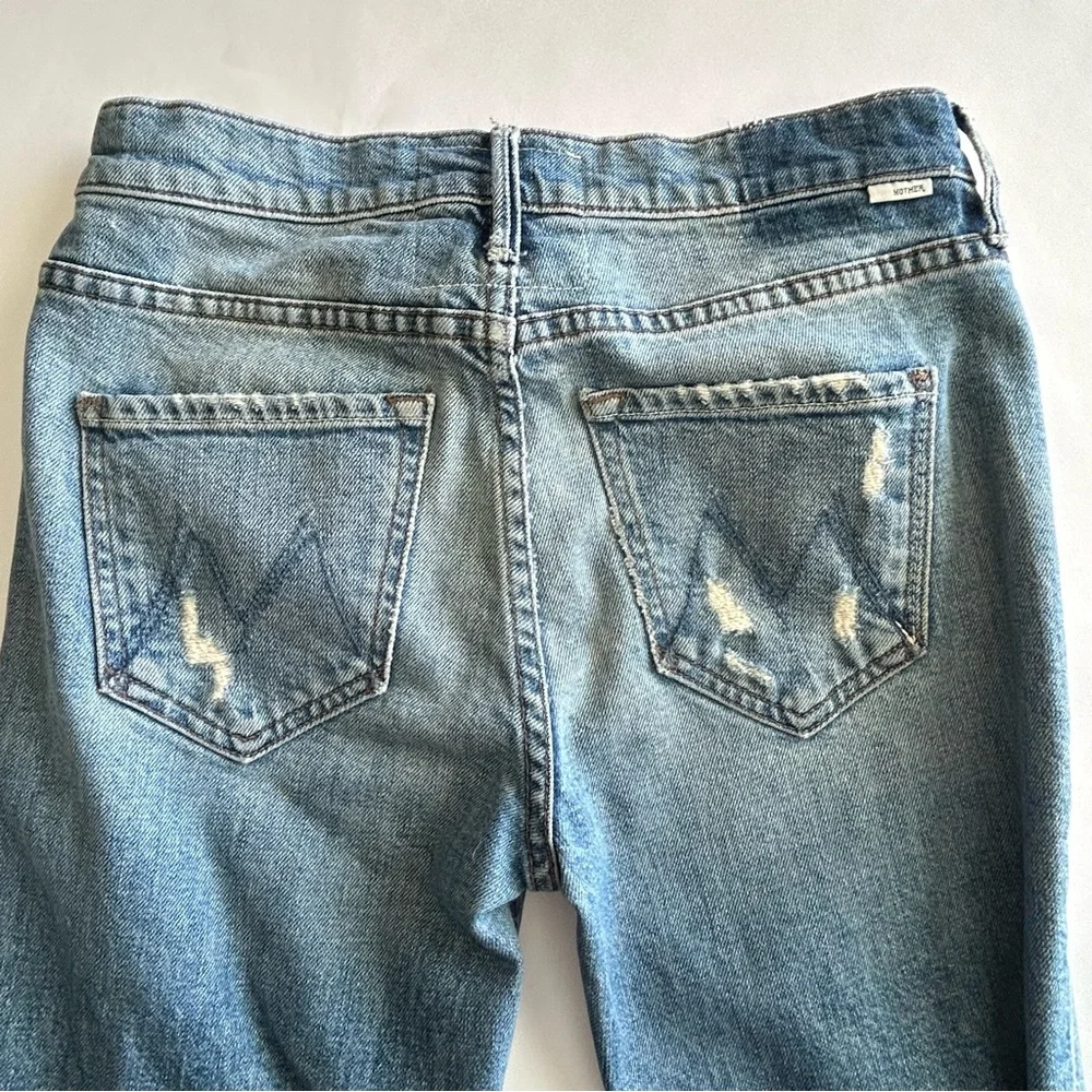 MOTHER Superior The Flirt Fray Wash Jean In Cold Feet Size 24 - Picture 12 of 14